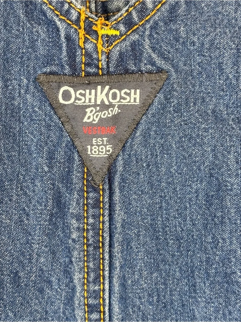 OshKosh B'gosh Y2K Dark Blue Denim Overalls for Kids 12 Months 100% Cotton